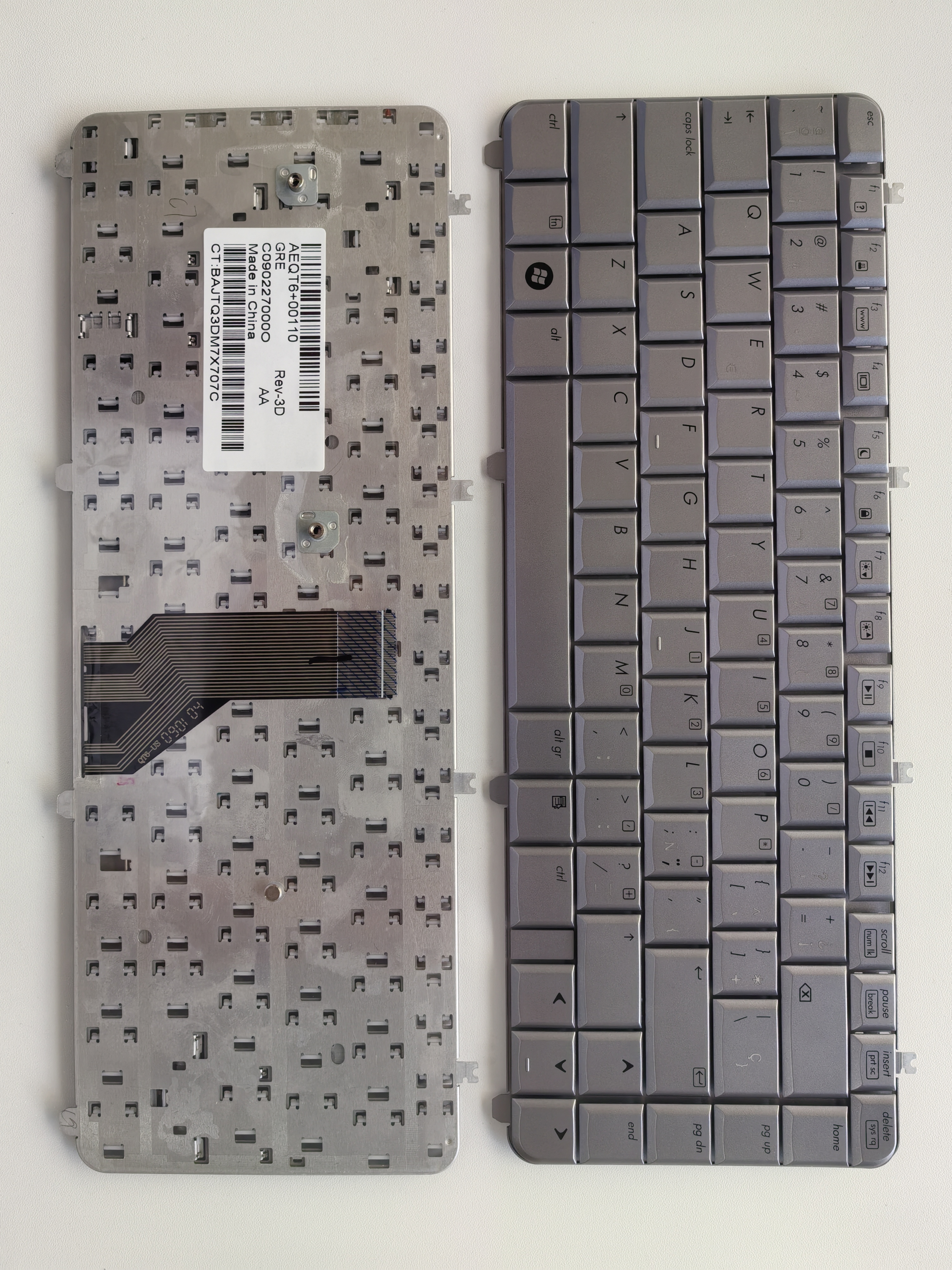 Picture of New Replacement Laptop Keyboard For HP DV5/DV5-1000 small carriage return SILVER (OEM) SP Layout